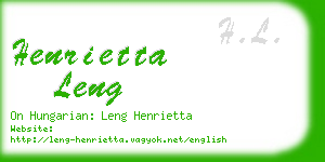 henrietta leng business card